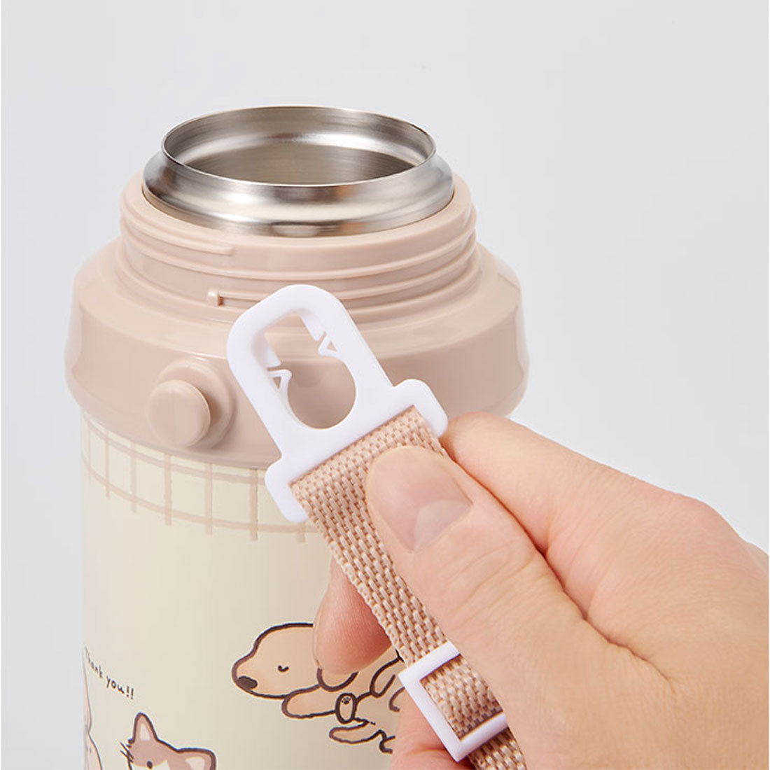 バックヤードファミリー BACKYARD FAMILY ステンレス製キッズボトル600ml 【返品不可商品】 （カワウソとコブタ） カワウソとコブタ