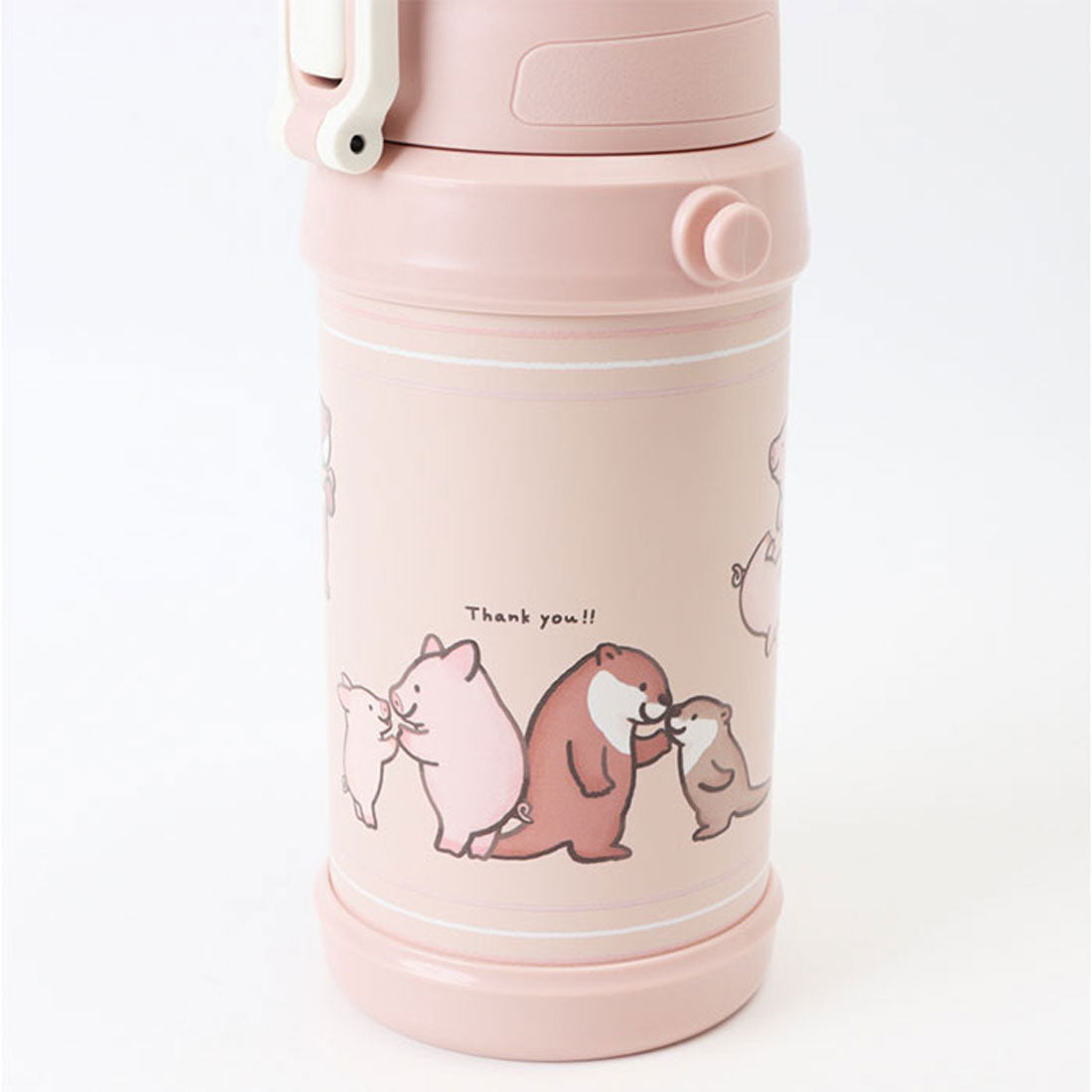 バックヤードファミリー BACKYARD FAMILY ステンレス製キッズボトル600ml 【返品不可商品】 （カワウソとコブタ） カワウソとコブタ