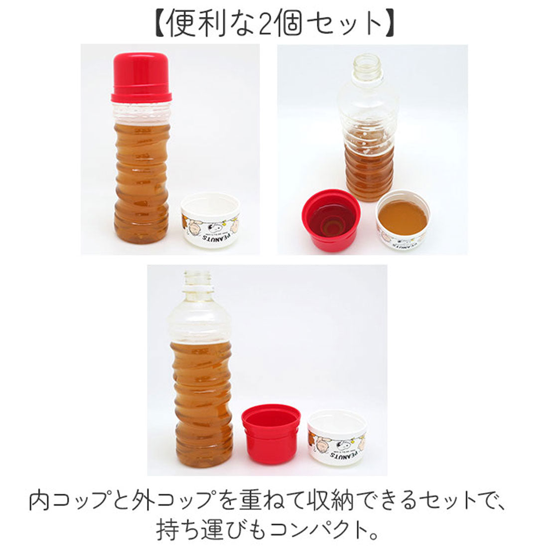 バックヤードファミリー BACKYARD FAMILY キャラクター ペットボトル用コップセット 【返品不可商品】 （ピーナッツイエロー） ピーナッツイエロー