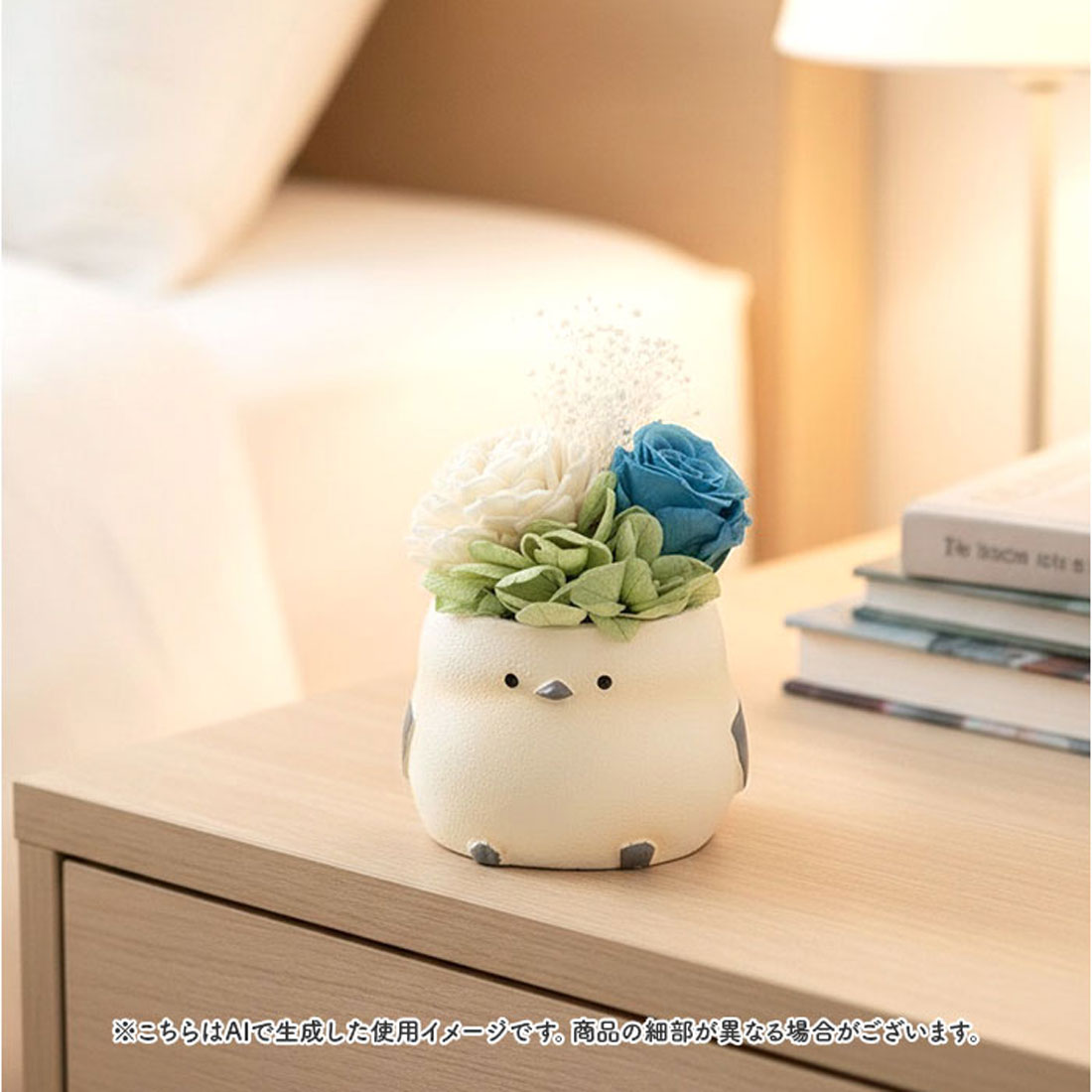 バックヤードファミリー BACKYARD FAMILY プリザーブドフラワー シマエナガ （ブルー） ブルー