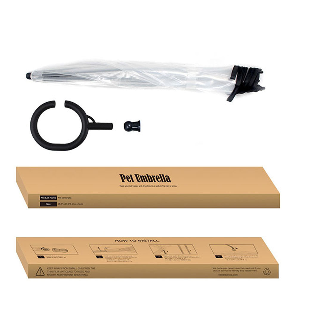 BACKYARD FAMILY Dog Umbrella with Leash dogemon23【Non-returnable item】