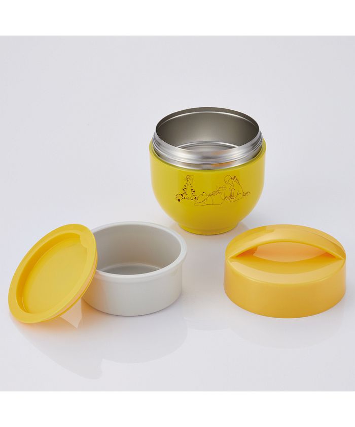 バックヤードファミリー BACKYARD FAMILY 抗菌 超軽量保温丼ランチジャー 540ml LDNC6AG【返品不可商品】,プーさん/リラックス