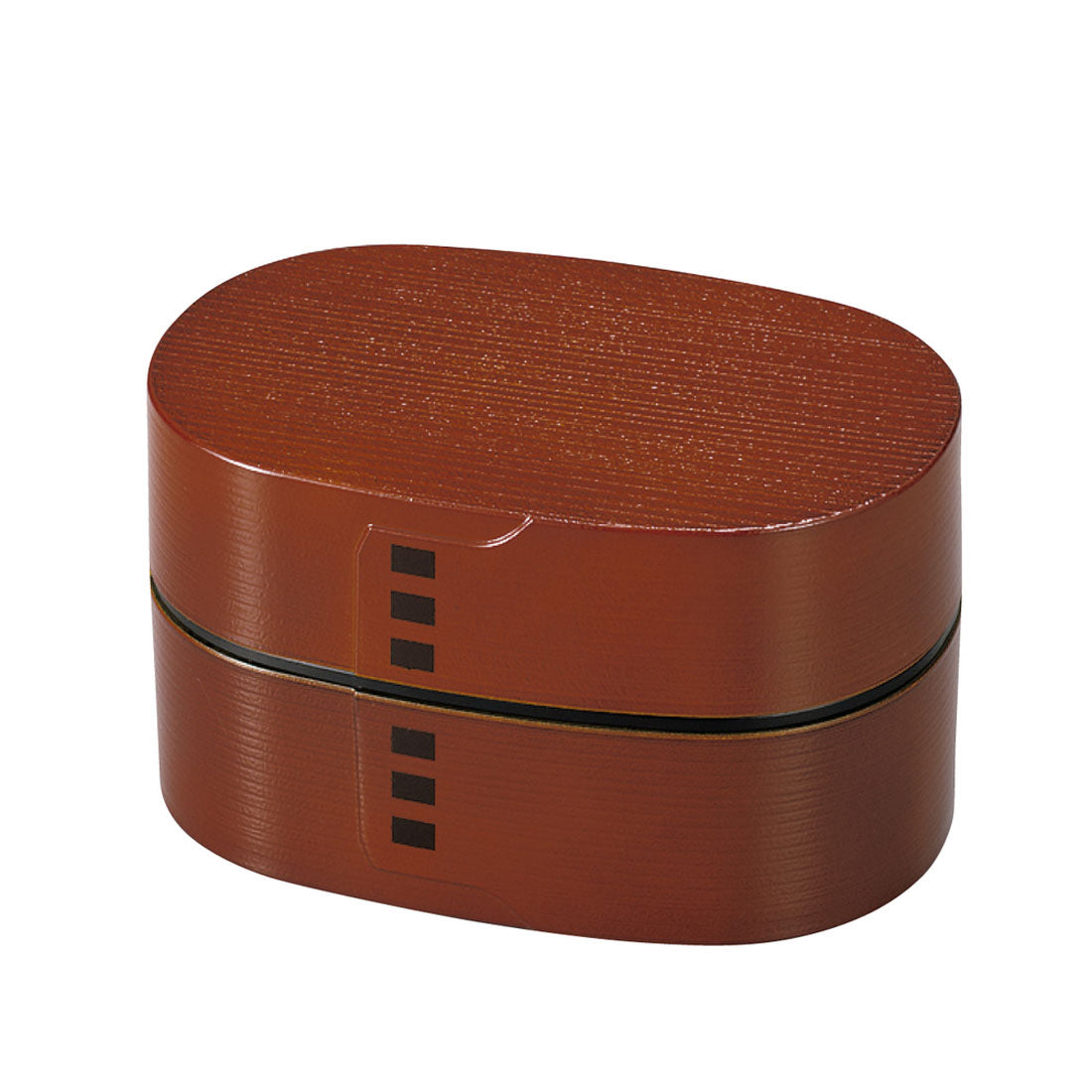 BACKYARD FAMILY Wappa-style 2-tiered lunch box, 520ml, oval [Non-returnable item]