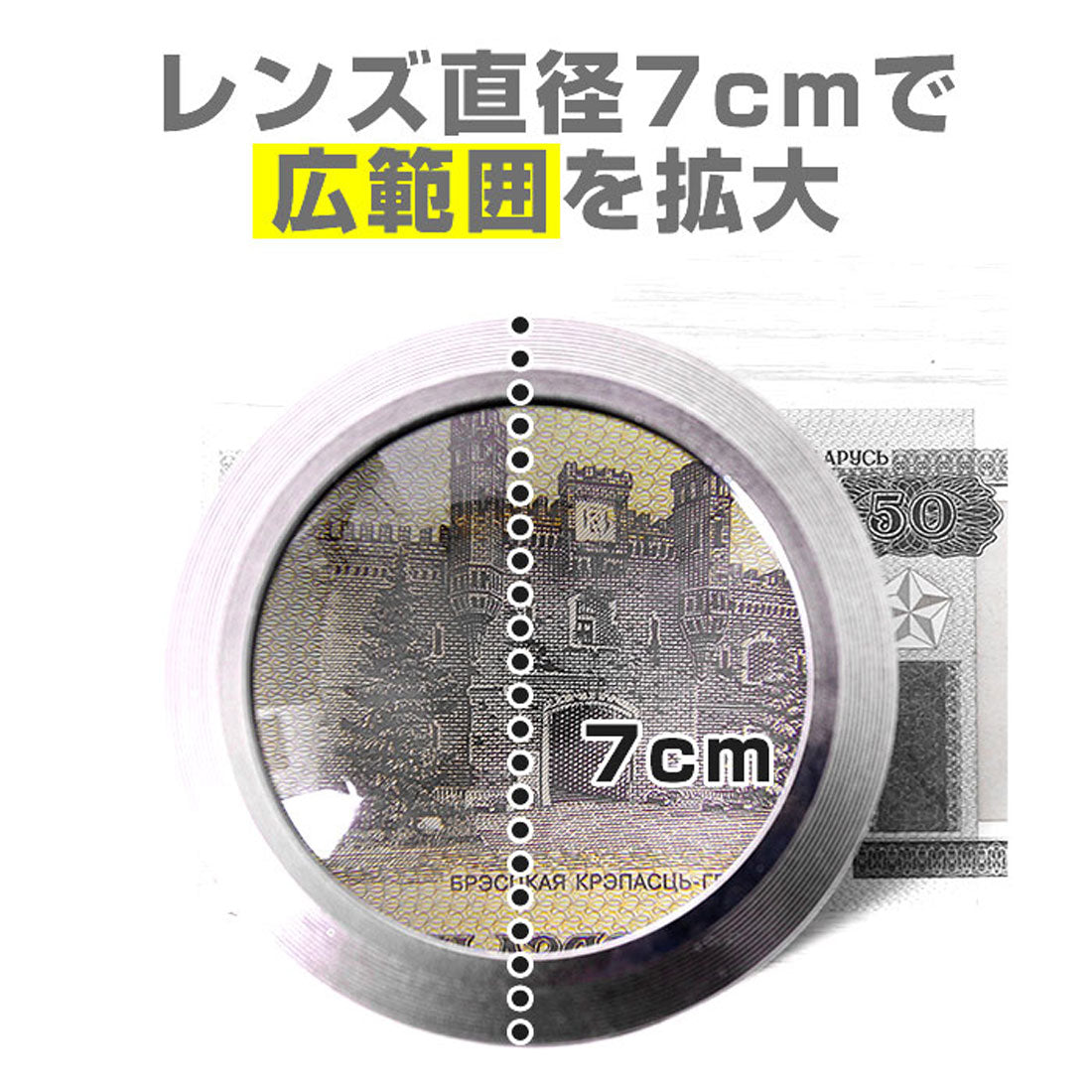 バックヤードファミリー BACKYARD FAMILY led拡大鏡5倍 loupe1268 （ブラック） ブラック