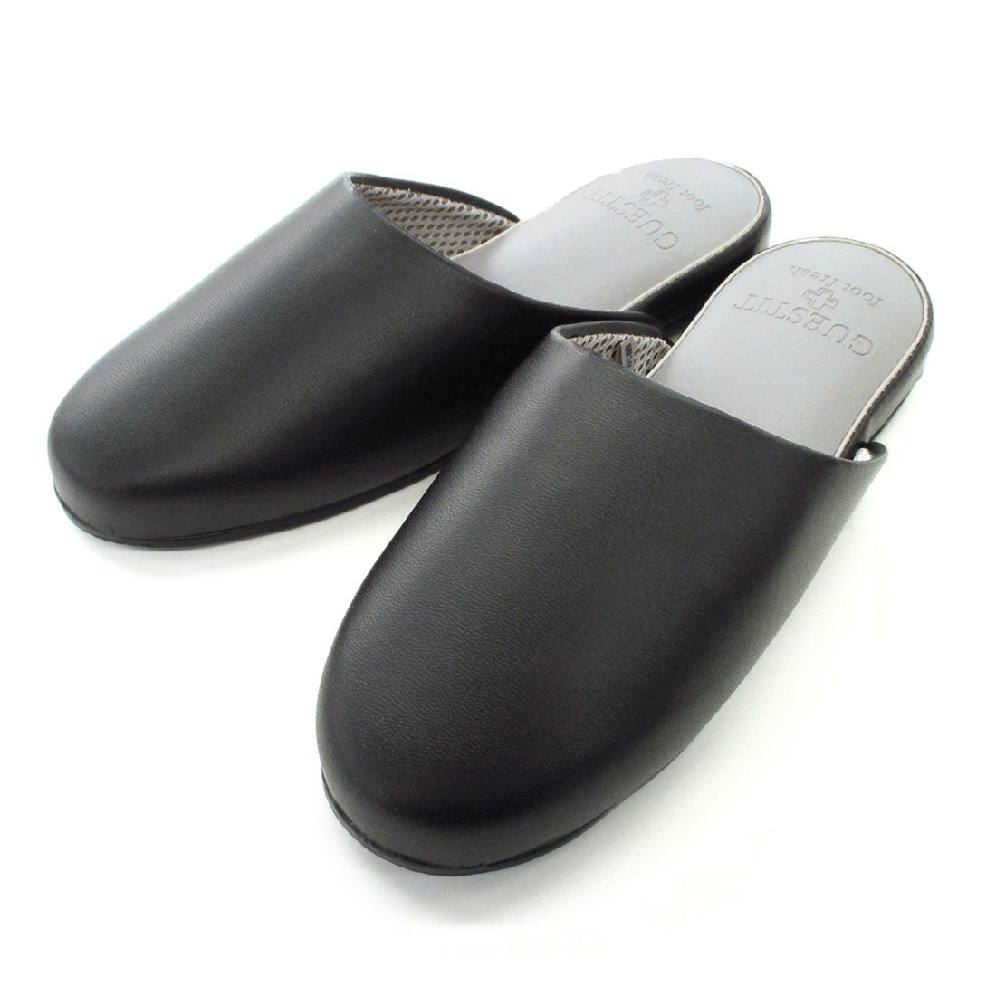 バックヤードファミリー BACKYARD FAMILY GUEST IT スリッパ 抗菌加工消臭除湿 フットフレッ臭,BLACK