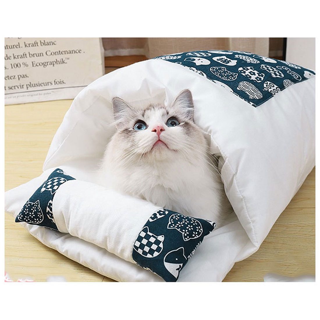 バックヤードファミリー BACKYARD FAMILY 猫用 布団 ベッド ネコ ペット用品 【返品不可商品】 （ブルー） ブルー