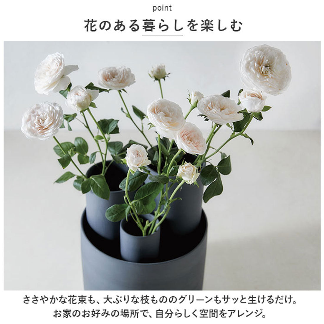 バックヤードファミリー BACKYARD FAMILY AYA フラワーベース LONG LL （GRAY） GRAY