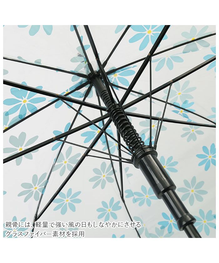 バックヤードファミリー BACKYARD FAMILY amusant sous la pluie バードケージ プラスチック傘 65cm （しずくPUxWH） しずくPUxWH