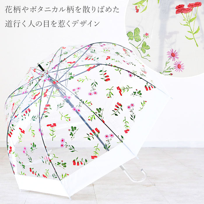 バックヤードファミリー BACKYARD FAMILY amusant sous la pluie バードケージ プラスチック傘 65cm （しずくPUxWH） しずくPUxWH