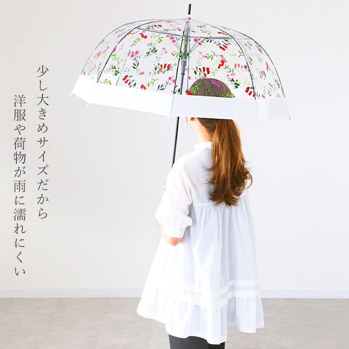 バックヤードファミリー BACKYARD FAMILY amusant sous la pluie バードケージ プラスチック傘 65cm （しずくPUxWH） しずくPUxWH