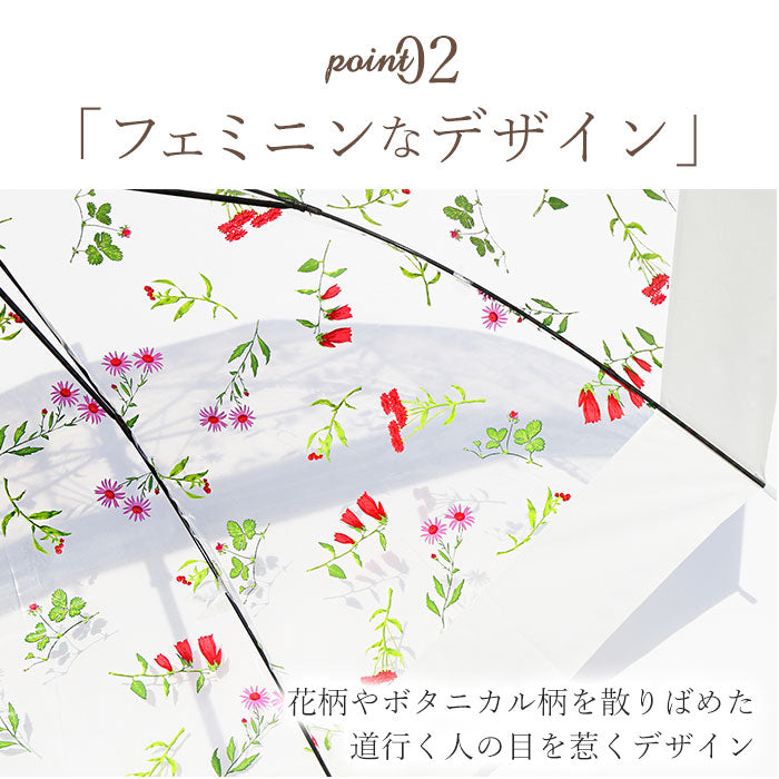 バックヤードファミリー BACKYARD FAMILY amusant sous la pluie バードケージ プラスチック傘 65cm （しずくPUxWH） しずくPUxWH