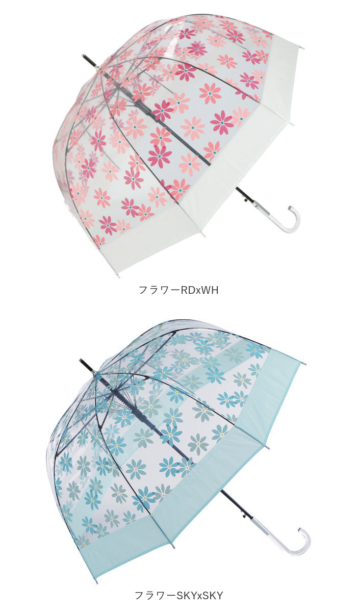 バックヤードファミリー BACKYARD FAMILY amusant sous la pluie バードケージ プラスチック傘 65cm （しずくPUxWH） しずくPUxWH