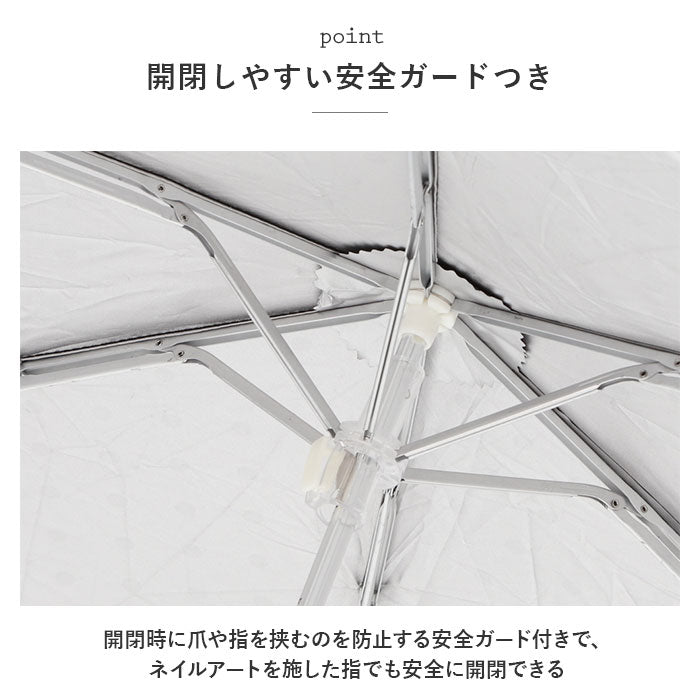 バックヤードファミリー BACKYARD FAMILY 晴雨兼用 折りたたみ傘 50cm （ピコレースネイビー） ピコレースネイビー