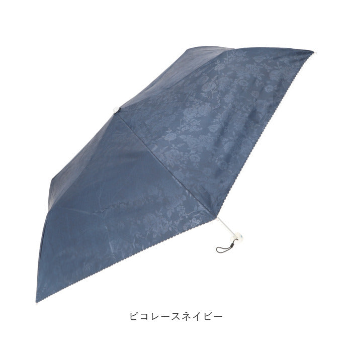 バックヤードファミリー BACKYARD FAMILY 晴雨兼用 折りたたみ傘 50cm （ピコレースネイビー） ピコレースネイビー