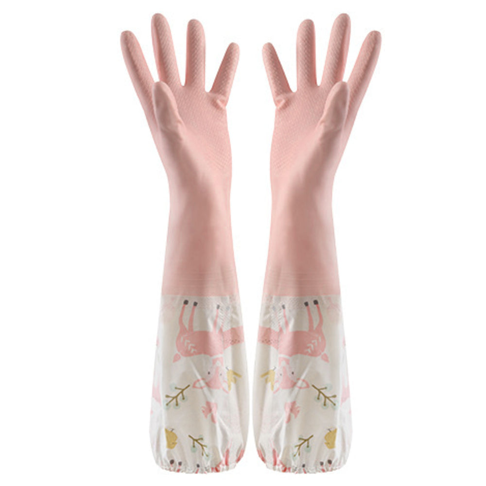 バックヤードファミリー BACKYARD FAMILY ゴム手袋 ロング ykpvcglno2【返品不可商品】 （ピンク×Aタイプ） ピンク×Aタイプ