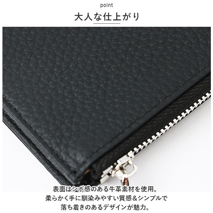 バックヤードファミリー BACKYARD FAMILY Blanc Pomme 牛革 スキミング防止 薄型二つ折り財布 （カーキ） カーキ