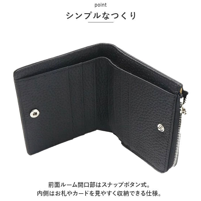 バックヤードファミリー BACKYARD FAMILY Blanc Pomme 牛革 スキミング防止 薄型二つ折り財布 （カーキ） カーキ