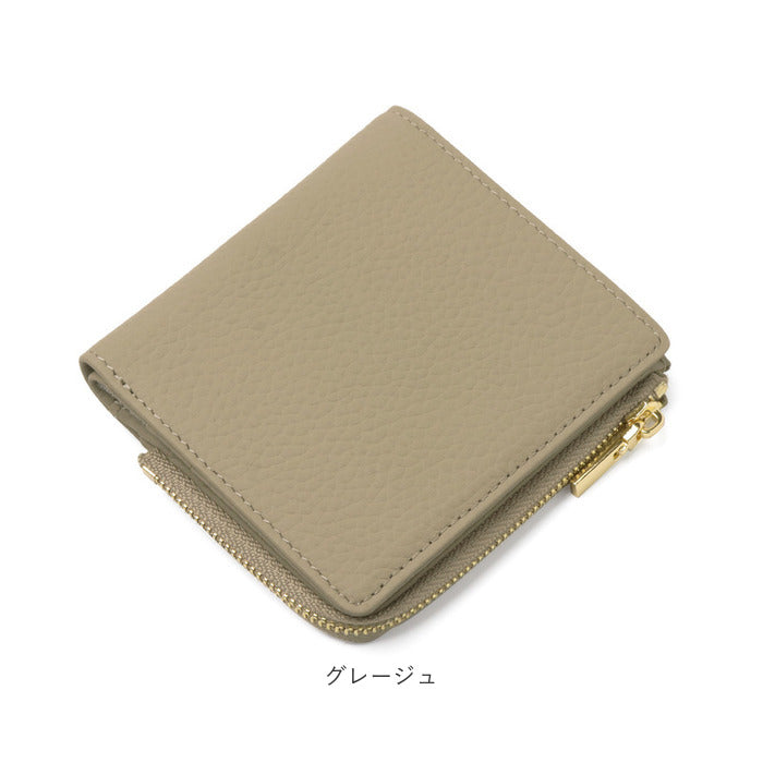 バックヤードファミリー BACKYARD FAMILY Blanc Pomme 牛革 スキミング防止 薄型二つ折り財布 （カーキ） カーキ