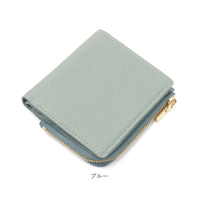 バックヤードファミリー BACKYARD FAMILY Blanc Pomme 牛革 スキミング防止 薄型二つ折り財布 （カーキ） カーキ
