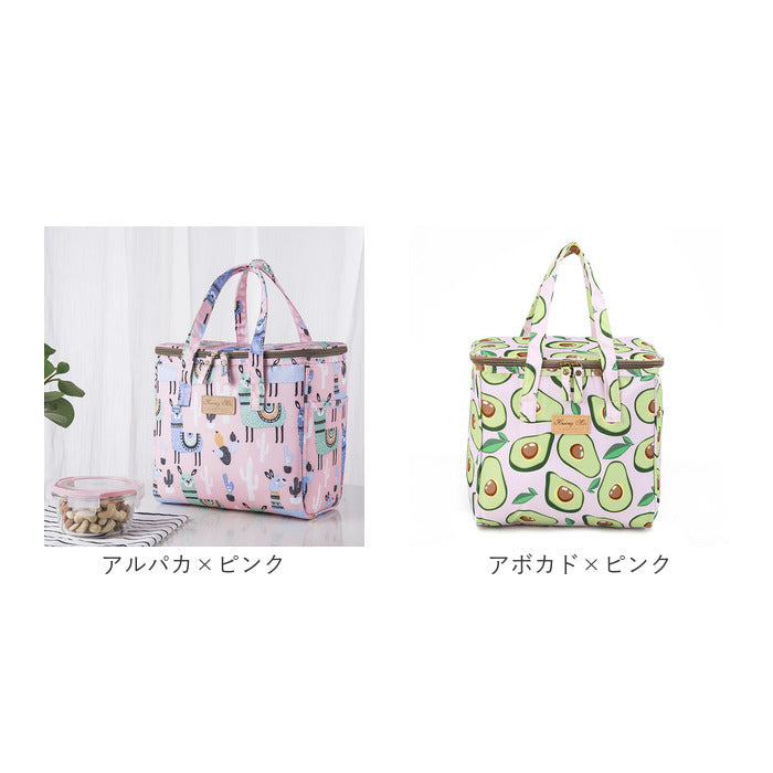 バックヤードファミリー BACKYARD FAMILY 保温 保冷 ランチバッグ 大きめ 撥水 yskmg5428 （アルパカ×ピンク） アルパカ×ピンク