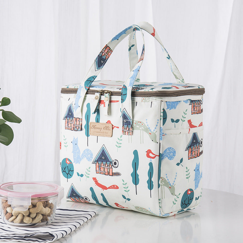 バックヤードファミリー BACKYARD FAMILY 保温 保冷 ランチバッグ 大きめ 撥水 yskmg5428 （モリ×ホワイト） モリ×ホワイト