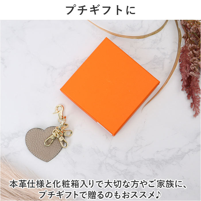 バックヤードファミリー BACKYARD FAMILY シュランケンカーフレザー シンプルハートキーリング