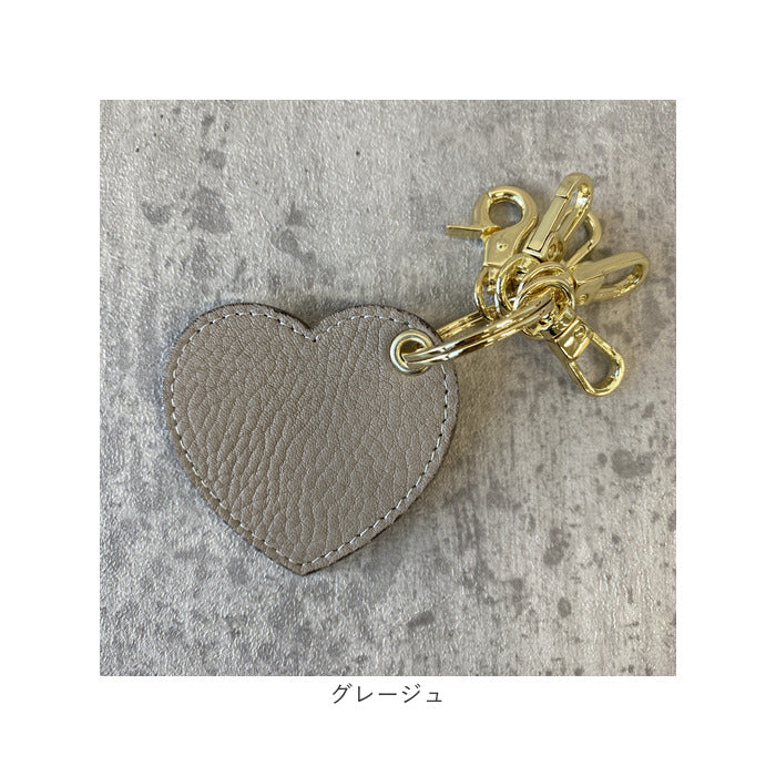 バックヤードファミリー BACKYARD FAMILY シュランケンカーフレザー シンプルハートキーリング