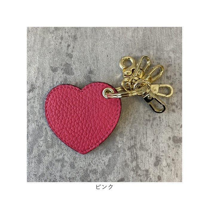 バックヤードファミリー BACKYARD FAMILY シュランケンカーフレザー シンプルハートキーリング