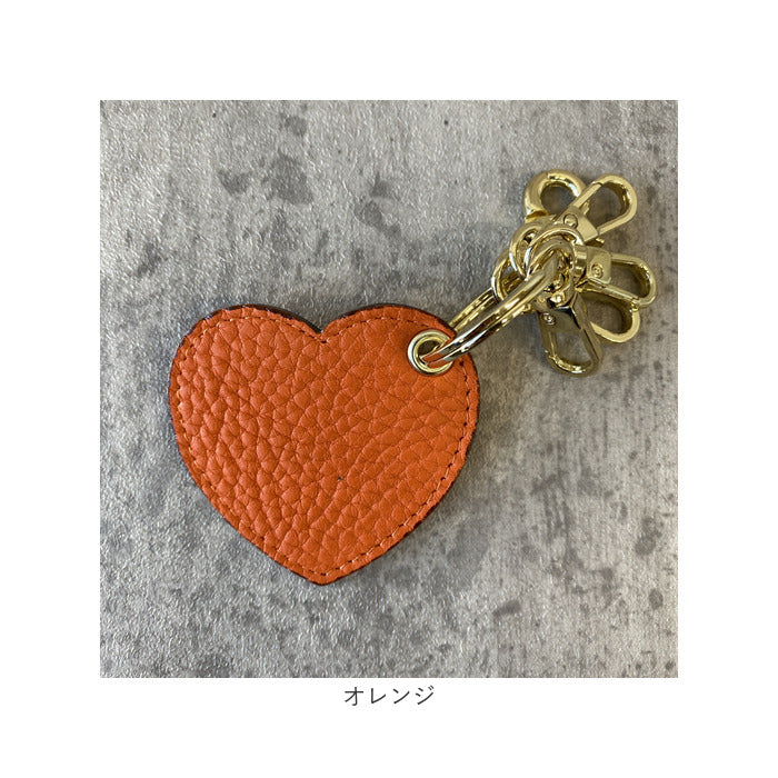 バックヤードファミリー BACKYARD FAMILY シュランケンカーフレザー シンプルハートキーリング