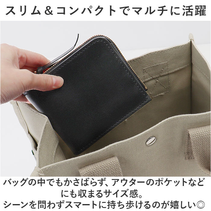 バックヤードファミリー BACKYARD FAMILY 国産本革 栃木レザー 二つ折り財布