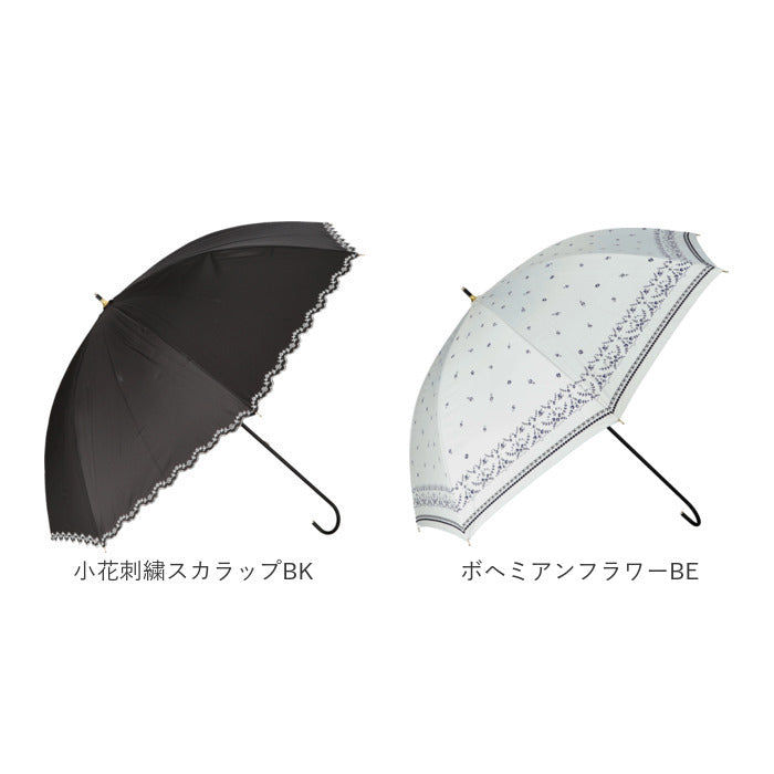 バックヤードファミリー BACKYARD FAMILY 晴雨兼用傘 ブラックコーティング 50cm 長傘 （ボヘミアンフラワーBE） ボヘミアンフラワーBE