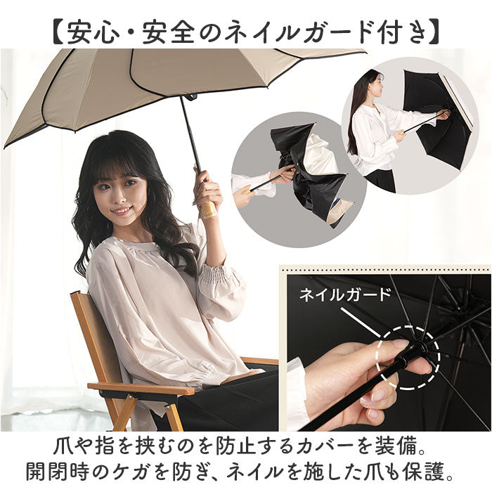 バックヤードファミリー BACKYARD FAMILY colon AMERI ラタン深張 花びら ショート丈日傘 （パープルxオフ） パープルxオフ