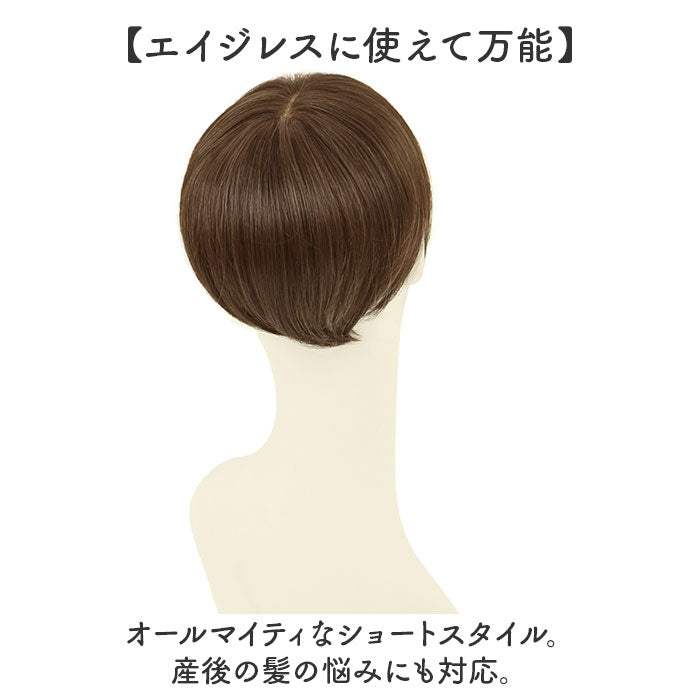 バックヤードファミリー BACKYARD FAMILY プレミアム白髪かくしウィッグ ナチュラルショートSTー009 （G4A/グラデーションブラウン） G4A/グラデーションブラウン