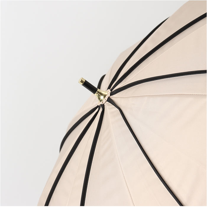 バックヤードファミリー BACKYARD FAMILY colon AMERI ラタン深張 花びら ショート丈日傘 （オフxレッド） オフxレッド