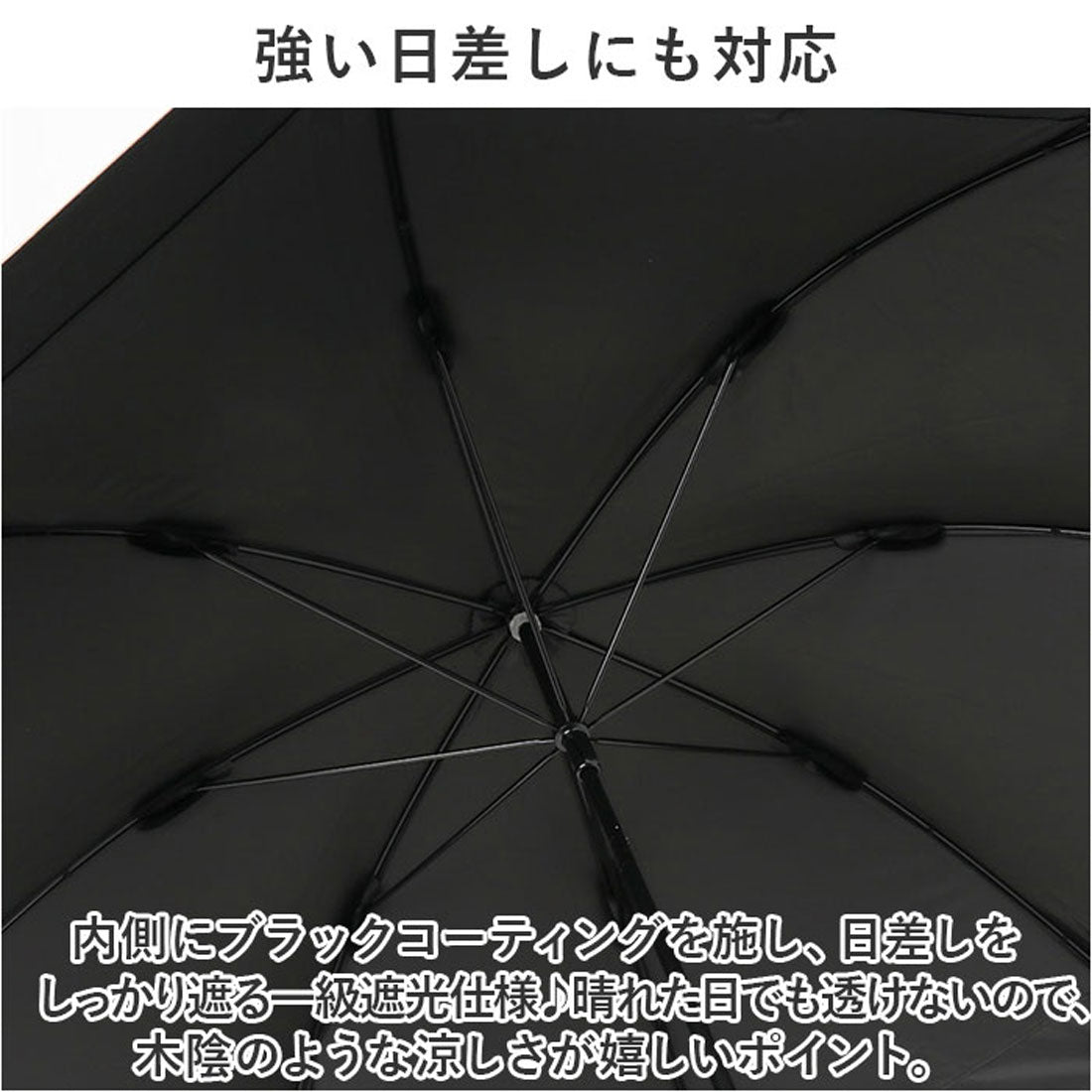 バックヤードファミリー BACKYARD FAMILY ブラックコーティング 晴雨兼用 無地切継ぎ 50cm 手開き傘 （オフホワイト） オフホワイト