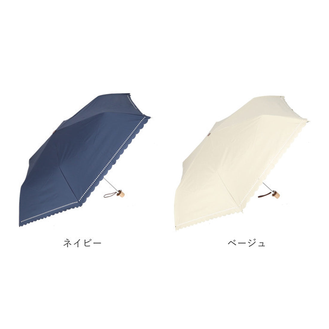バックヤードファミリー BACKYARD FAMILY ブラックコーティング 晴雨兼用 ヒートカット 50cm 折りたたみ傘 （ネイビー） ネイビー