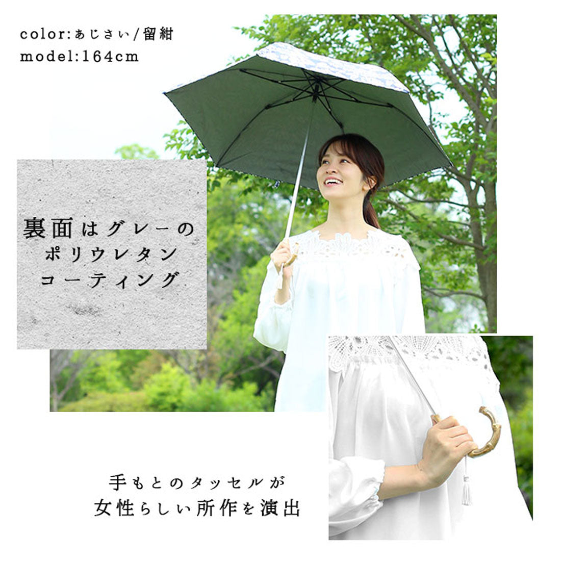 バックヤードファミリー BACKYARD FAMILY 河馬印本舗 晴雨兼用2段ミニ折りたたみ日傘 50cm （水風船(薄卵色/うすたまごいろ)） 水風船(薄卵色/うすたまごいろ)