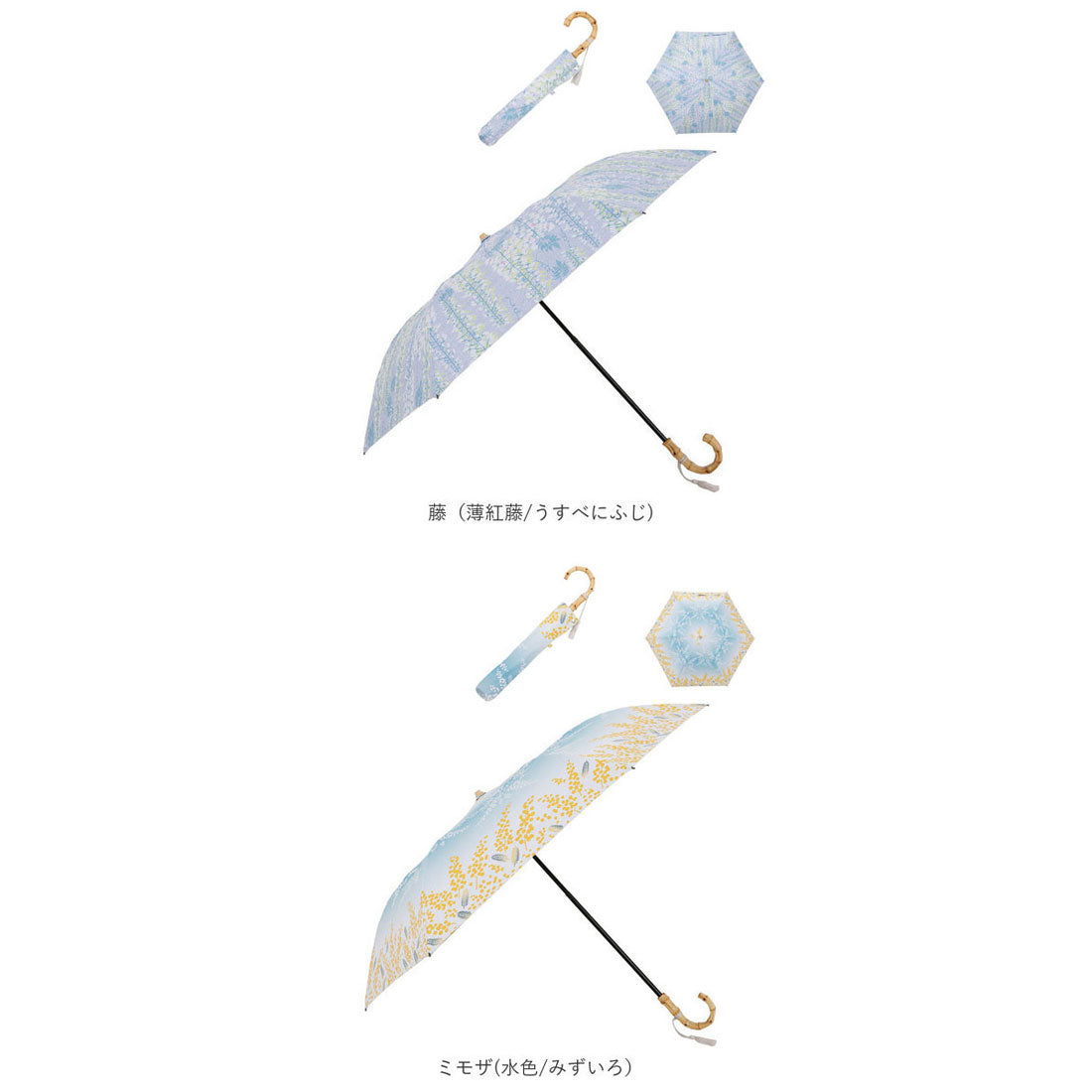 バックヤードファミリー BACKYARD FAMILY 河馬印本舗 晴雨兼用2段ミニ折りたたみ日傘 50cm （水風船(薄卵色/うすたまごいろ)） 水風船(薄卵色/うすたまごいろ)