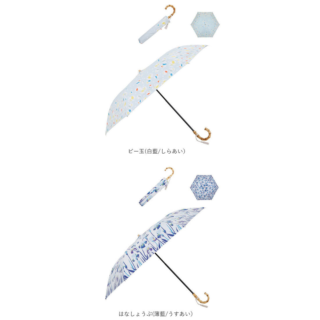 バックヤードファミリー BACKYARD FAMILY 河馬印本舗 晴雨兼用2段ミニ折りたたみ日傘 50cm （水風船(薄卵色/うすたまごいろ)） 水風船(薄卵色/うすたまごいろ)