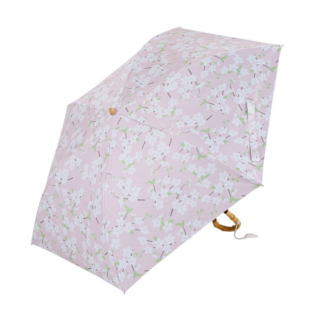 バックヤードファミリー BACKYARD FAMILY 河馬印本舗 晴雨兼用2段ミニ折りたたみ日傘 50cm （桜(薄桜/うすざくら)） 桜(薄桜/うすざくら)