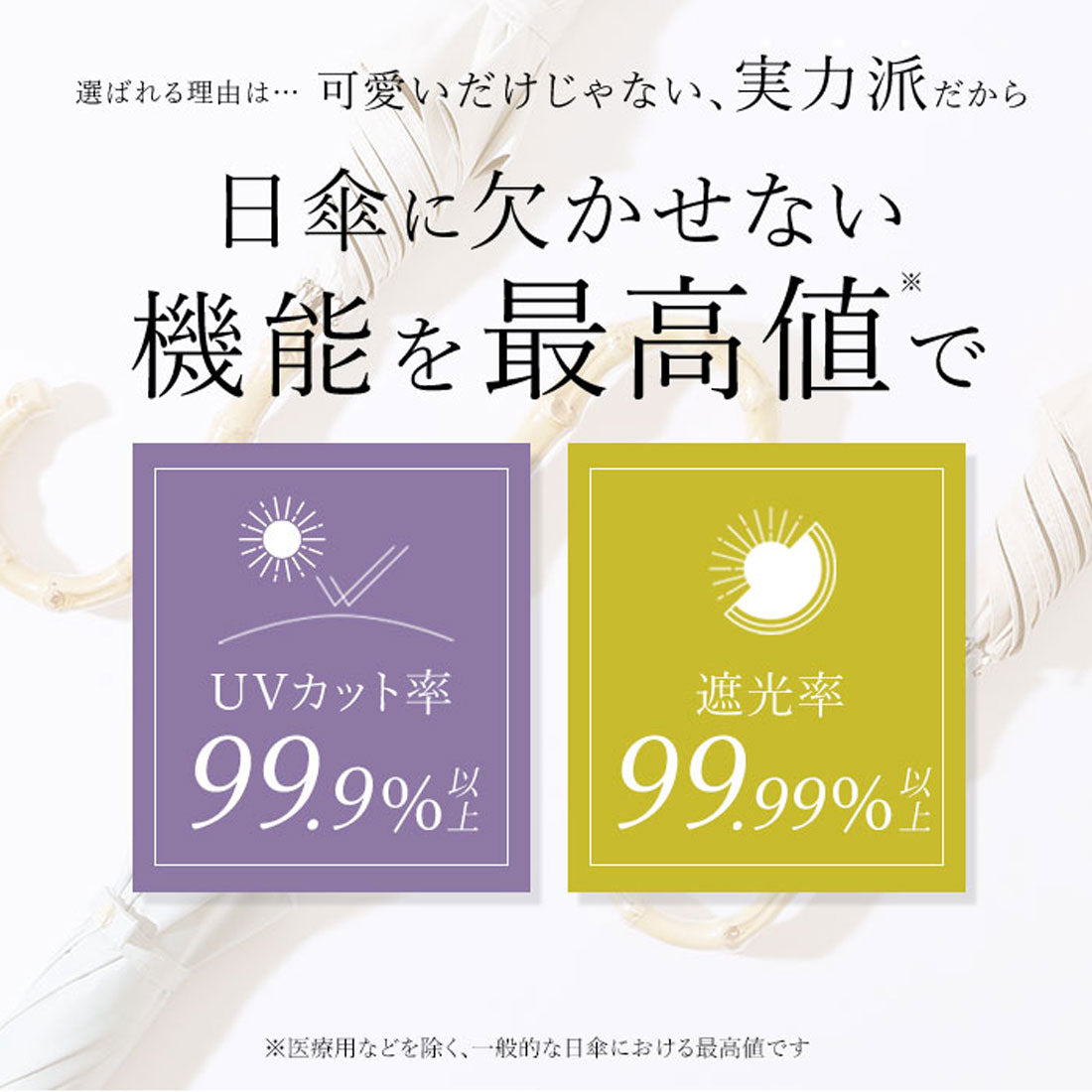 バックヤードファミリー BACKYARD FAMILY because ビコーズ PUコーティング 晴雨兼用 長傘 ラージ （グログラン/ホワイト） グログラン/ホワイト
