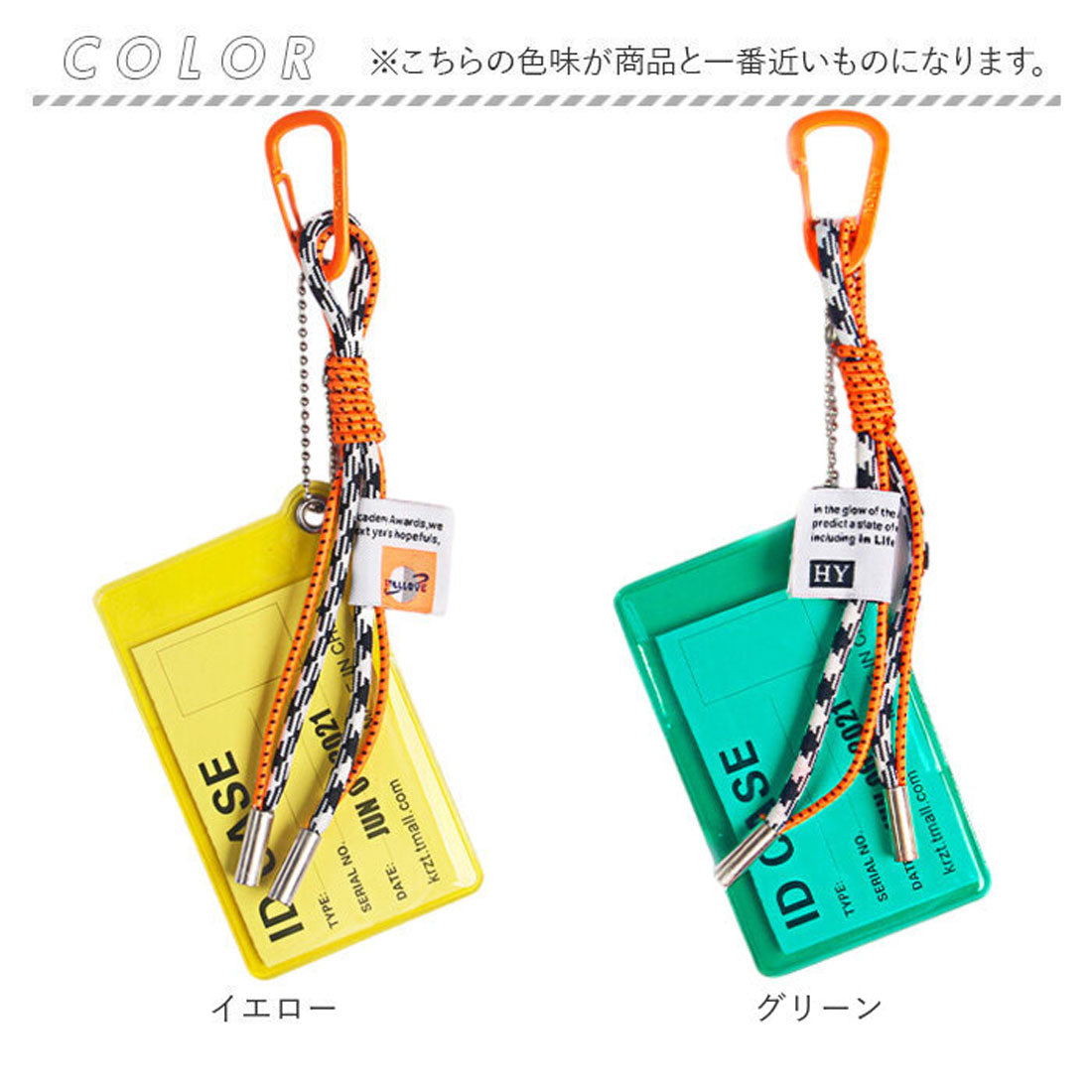 バックヤードファミリー BACKYARD FAMILY スケルトンカラー パスケース カラーコード付き （グリーン×ネオンイエロー） グリーン×ネオンイエロー