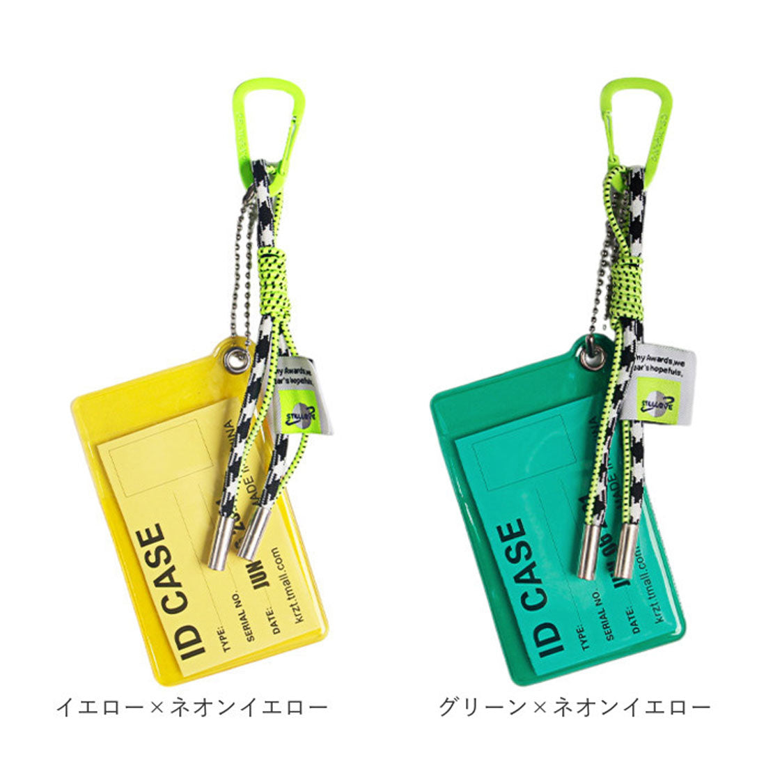 バックヤードファミリー BACKYARD FAMILY スケルトンカラー パスケース カラーコード付き （グリーン×ネオンイエロー） グリーン×ネオンイエロー