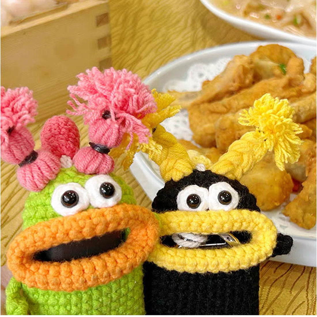 バックヤードファミリー BACKYARD FAMILY キーケース 手編み モンスター かわいい （C） C