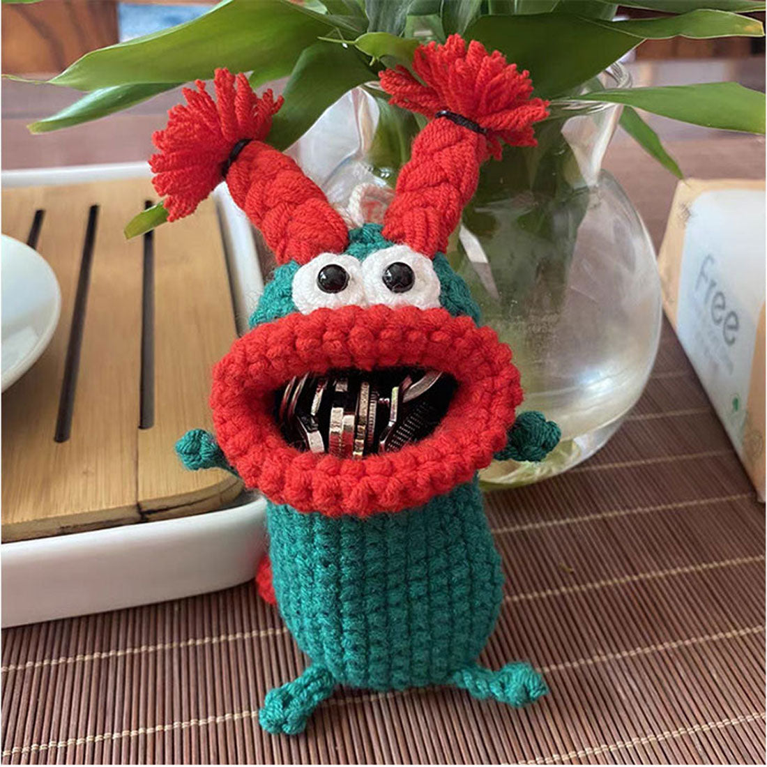 バックヤードファミリー BACKYARD FAMILY キーケース 手編み モンスター かわいい （C） C
