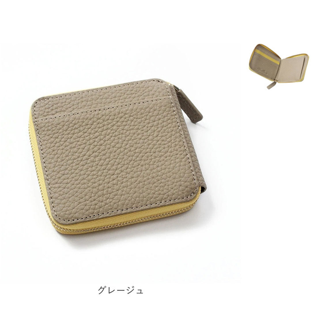 バックヤードファミリー BACKYARD FAMILY Blanc Pomme ブランポム スキミング防止本革2つ折りラウンド財布 （オフホワイト） オフホワイト