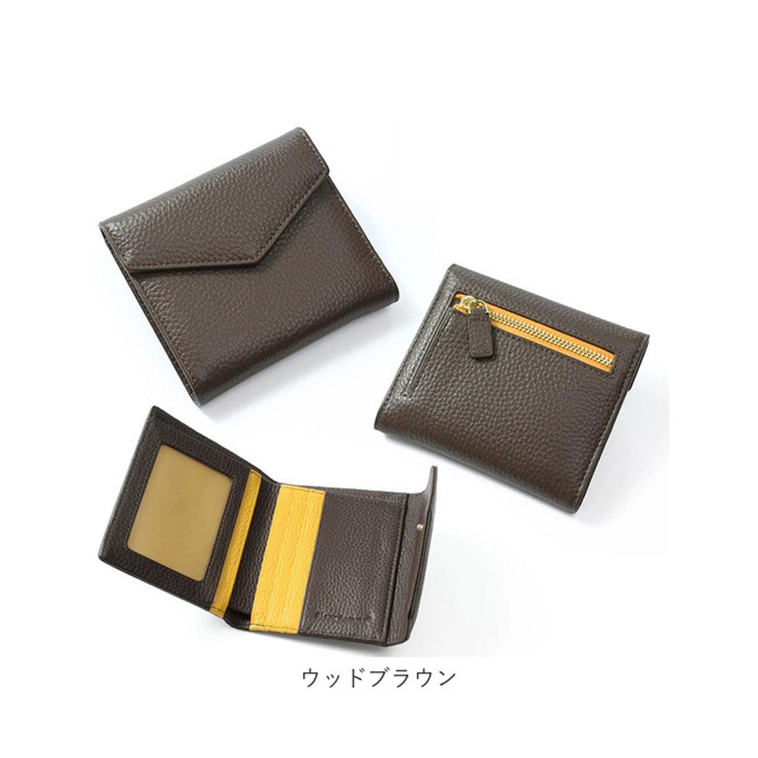 バックヤードファミリー BACKYARD FAMILY Blanc Pomme ブランポム スキミング防止本革ミニ財布 （ウッドブラウン） ウッドブラウン