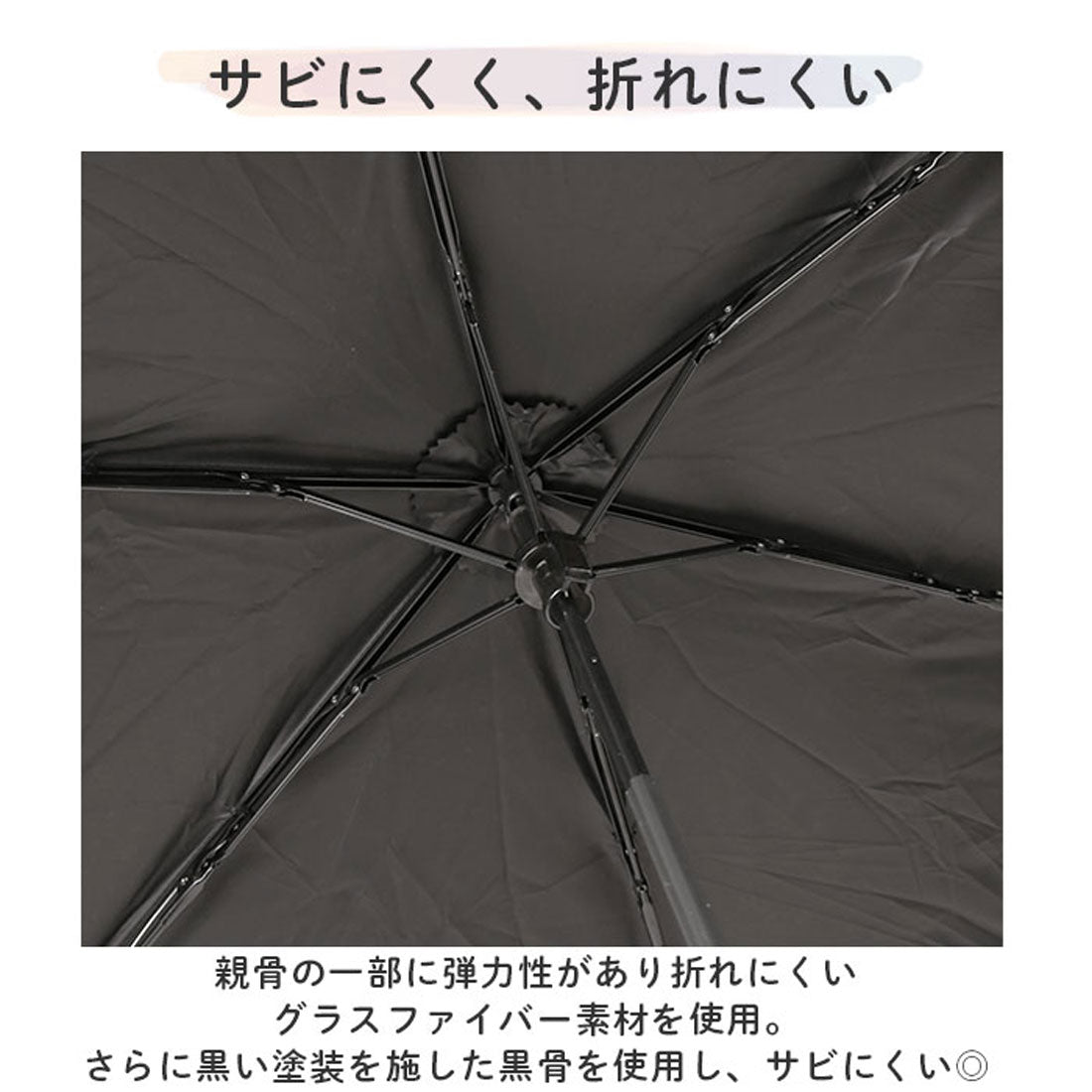 バックヤードファミリー BACKYARD FAMILY 晴雨兼用 折りたたみ傘 50cm （エンボス小花） エンボス小花