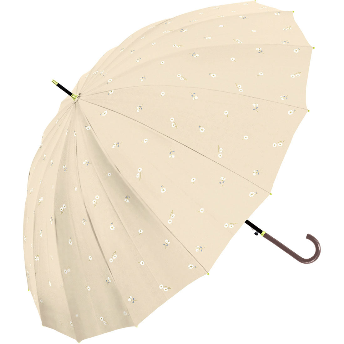 バックヤードファミリー BACKYARD FAMILY Natural basic レディース 傘 16本骨 55cm （リトルフラワー/ベージュ） リトルフラワー/ベージュ