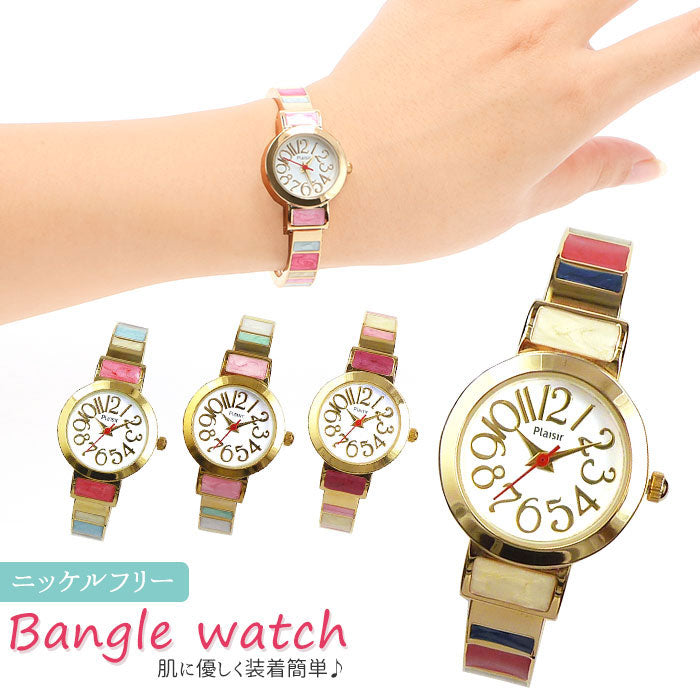 ノーブランド No Brand Plaisir プレジール NCM-074 ニッケルフリー バングルウォッチ